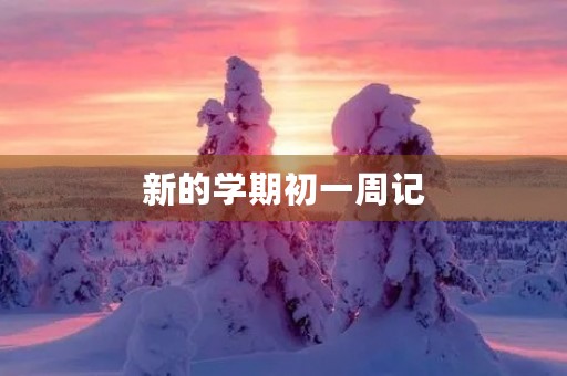 新的学期初一周记