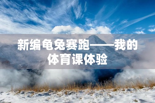 新编龟兔赛跑——我的体育课体验