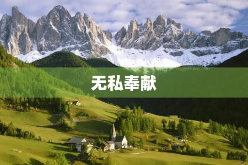 无私奉献，传递真爱——演讲稿