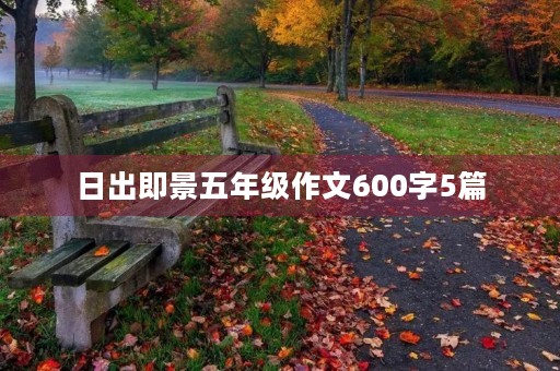 日出即景五年级作文600字5篇