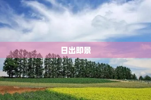 日出即景,感受大自然的美丽与神奇 日出即景,感受大自然的美丽与神奇