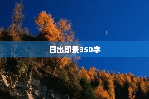 日出即景350字 日出即景350字
