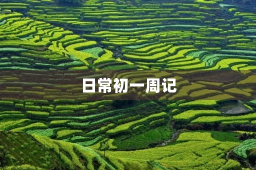 日常初一周记