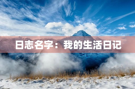 日志名字：我的生活日记