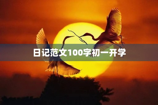 日记范文100字初一开学