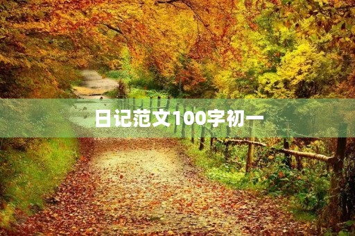 日记范文100字初一