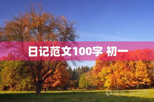 日记范文100字 初一