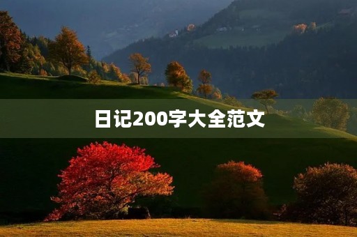 日记200字大全范文