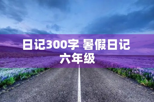 日记300字 暑假日记 六年级