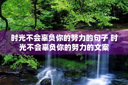 时光不会辜负你的努力的句子 时光不会辜负你的努力的文案