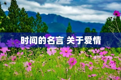 时间的名言 关于爱情,关于时间的爱情语录 时间的名言 关于爱情,关于时间的爱情语录