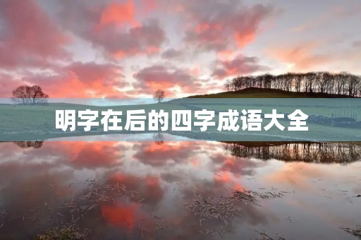 明字在后的四字成语大全