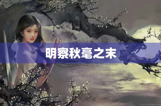 明察秋毫之末,而不见的成语解释 明察秋毫之末,而不见的成语解释