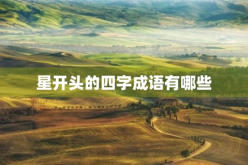 星开头的四字成语有哪些
