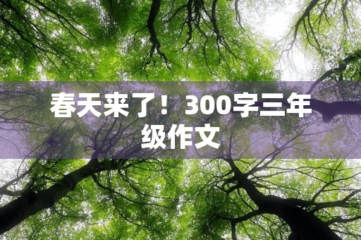 春天来了！300字三年级作文