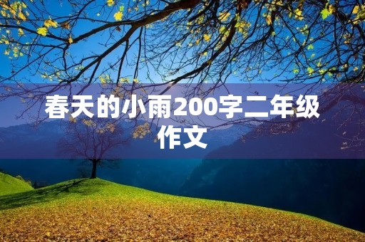 春天的小雨200字二年级作文 春天的小雨200字二年级作文