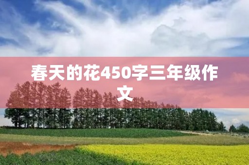春天的花450字三年级作文 春天的花450字三年级作文