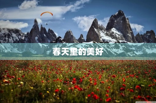 春天里的美好
