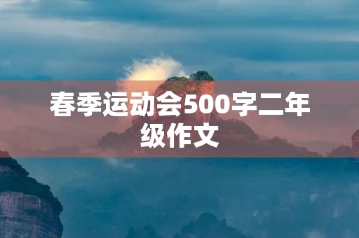 春季运动会500字二年级作文