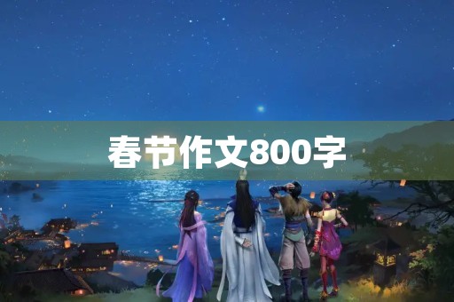 春节作文800字 春节作文800字
