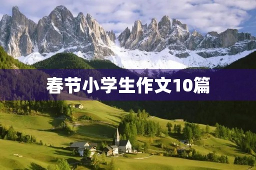 春节小学生作文10篇 春节小学生作文10篇