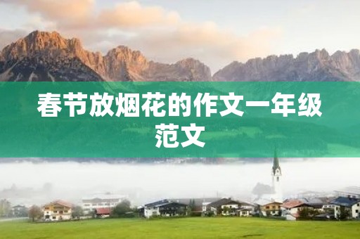 春节放烟花的作文一年级范文