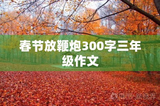 春节放鞭炮300字三年级作文 春节放鞭炮300字三年级作文