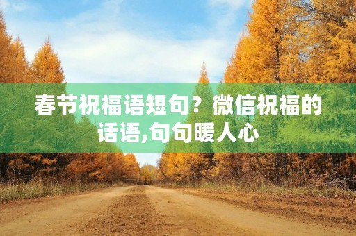 春节祝福语短句?微信祝福的话语,句句暖人心