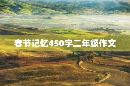 春节记忆450字二年级作文