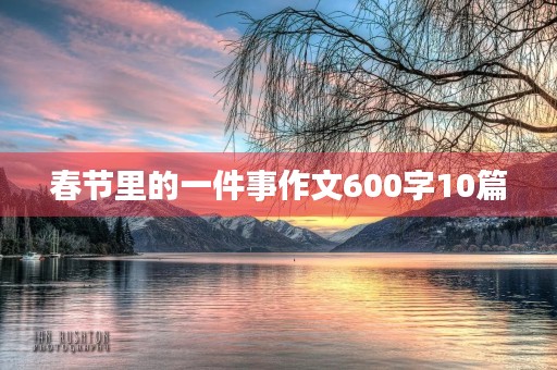 春节里的一件事作文600字10篇 春节里的一件事作文600字10篇