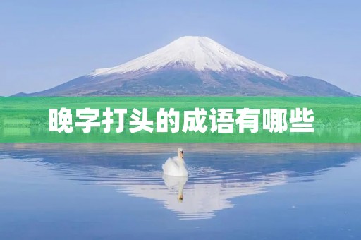 晚字打头的成语有哪些
