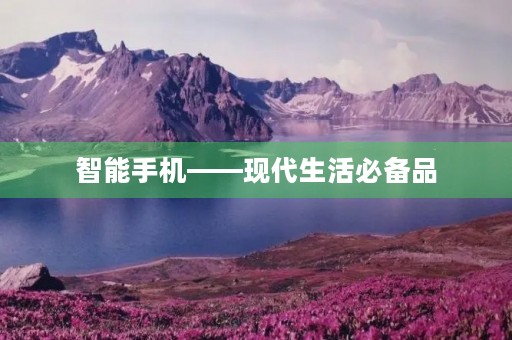 智能手机——现代生活必备品 智能手机——现代生活必备品