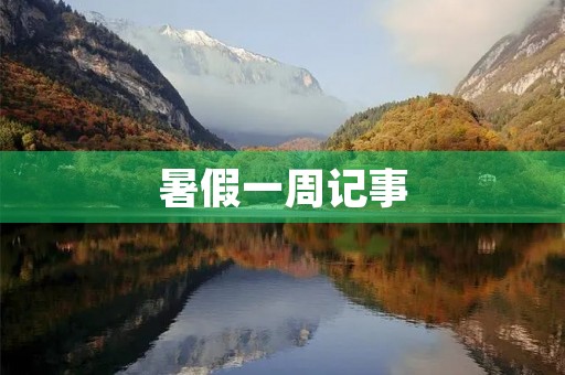 暑假一周记事