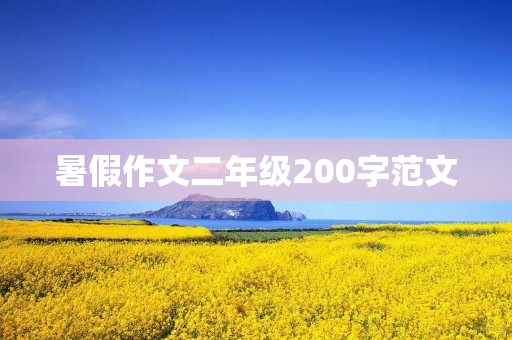 暑假作文二年级200字范文 暑假作文二年级200字范文