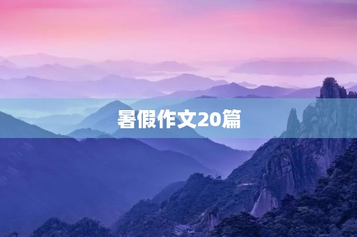 暑假作文20篇 暑假作文20篇