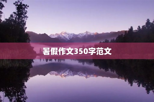暑假作文350字范文 暑假作文350字范文