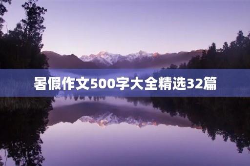 暑假作文500字大全精选32篇