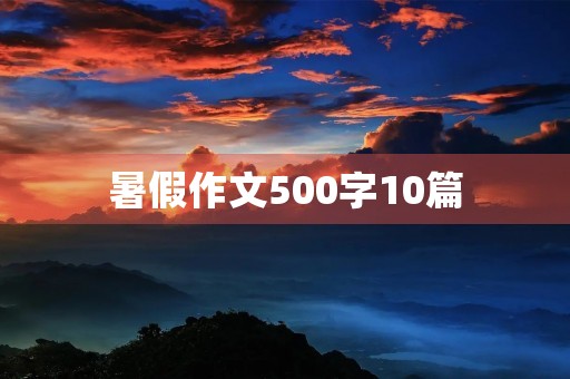 暑假作文500字10篇 暑假作文500字10篇
