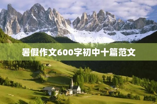 暑假作文600字初中十篇范文