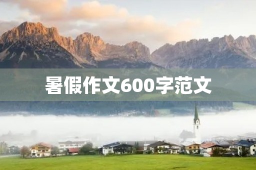 暑假作文600字范文 暑假作文600字范文