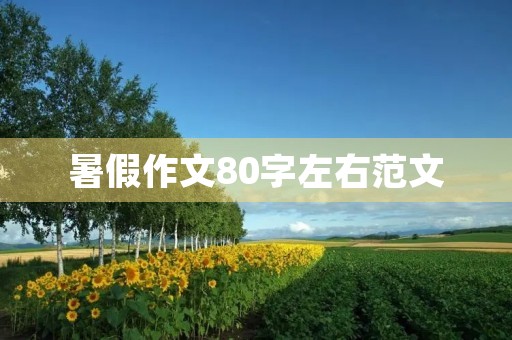 暑假作文80字左右范文 暑假作文80字左右范文