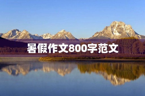 暑假作文800字范文 暑假作文800字范文