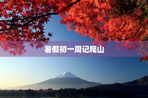 暑假初一周记爬山 暑假初一周记爬山