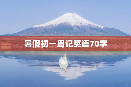 暑假初一周记英语70字