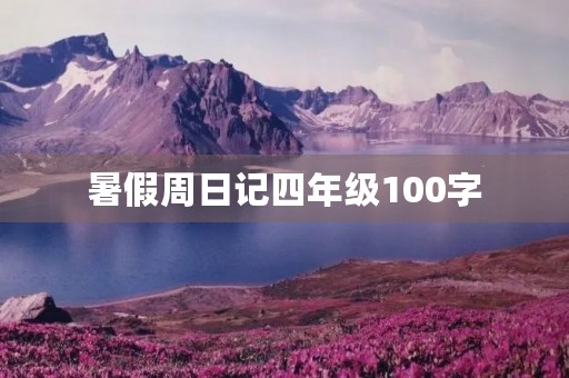 暑假周日记四年级100字 暑假周日记四年级100字