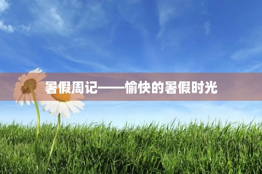 暑假周记——愉快的暑假时光