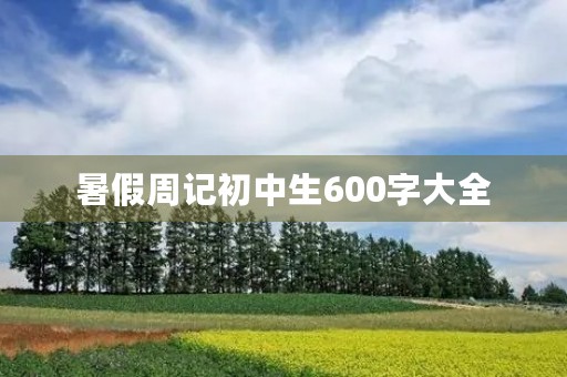 暑假周记初中生600字大全 暑假周记初中生600字大全