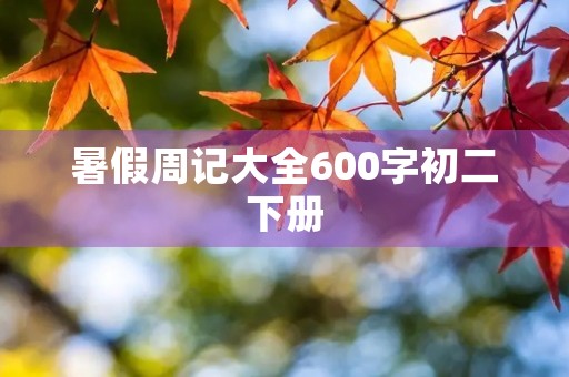 暑假周记大全600字初二下册