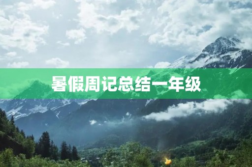 暑假周记总结一年级 暑假周记总结一年级
