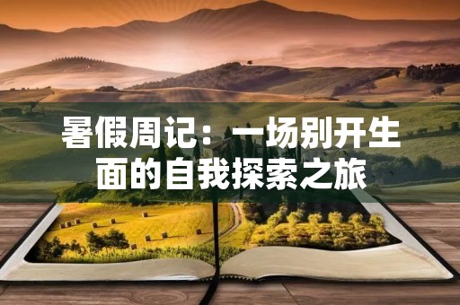 暑假周记:一场别开生面的自我探索之旅 暑假周记:一场别开生面的自我探索之旅